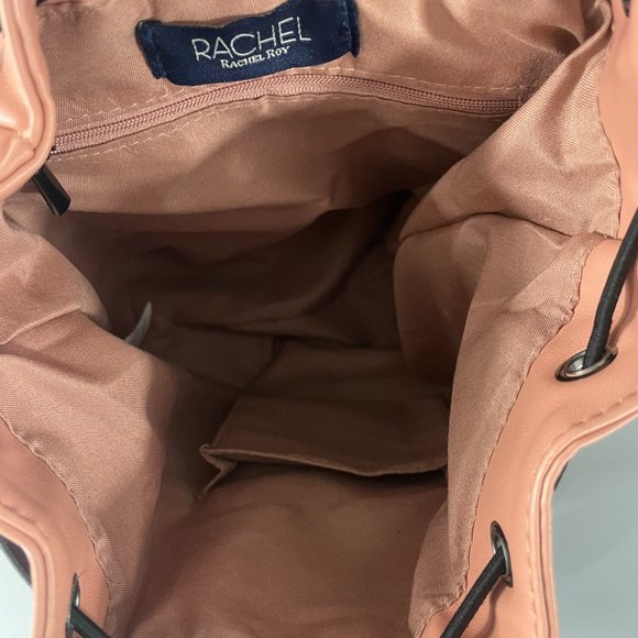 NWOT RACHEL ROY PINK MINI BACKPACK PURSE IN PINK WITH CHAIN DETAILING main image 4